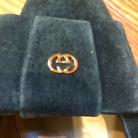 Gucci Green Vintage Suede Loafers - Picture 4 of 8